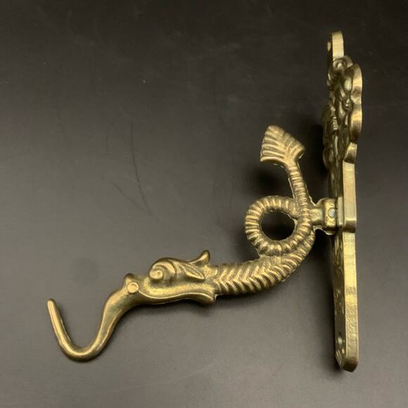 Vintage French Bronze Serpent Dragon Fish Wall Hook - Picture 6 of 11